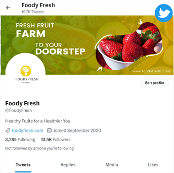 FoodyFresh Twitter Post