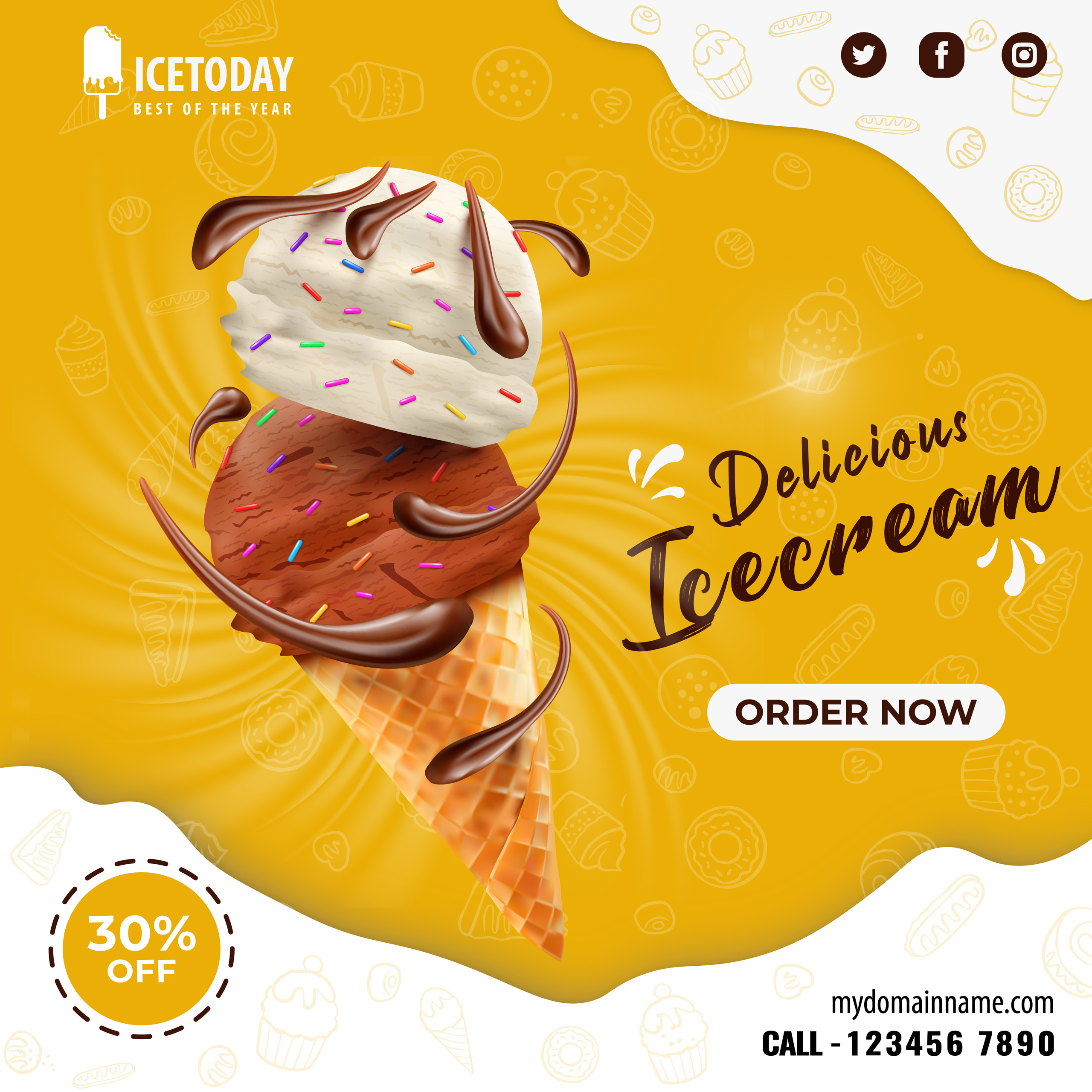 Ice Cream Banner Design